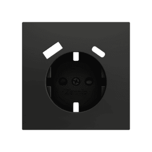 ZS70. Schuko-Steckdosenabdeckung mit USB C und A 70x70 mm - Schwarz Zennio ZS70CSC2USA