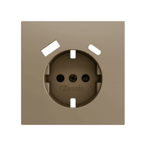 ZS70. Schuko-Steckdosenabdeckung mit USB C und A 70x70 mm - Champagne Zennio ZS70CSC2USC