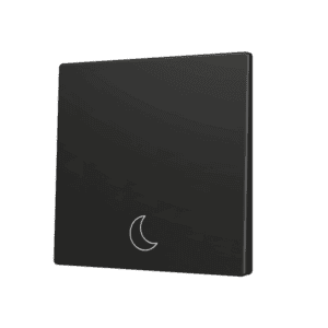 ZS70. Tasterabdeckung für Soft KNX Einfachtaster 70x70 mm. Druck nach unten - Schwarz - Custom Design. Minimum: 100 Einheiten pro Design Zennio ZS70CSOFT11AC