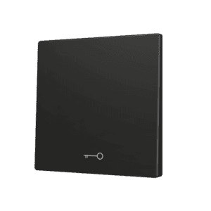 ZS70. Tasterabdeckung für Soft KNX Einfachtaster 70x70 mm. Druck nach unten - Schlüssel-Symbol – Schwarz Zennio ZS70CSOFT11KA