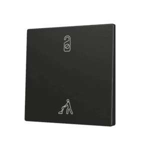 ZS70. Tasterabdeckung für Soft KNX Einfachtaster 70x70 mm. Druck oben&unten - Schwarz - Custom Design. Minimum: 100 Einheiten pro Design Zennio ZS70CSOFT12AC