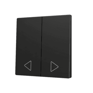 ZS70. Tasterabdeckung für Soft KNX Doppeltaster 70x70 mm. Druck nach unten - Schwarz - Custom Design. Minimum: 100 Einheiten pro Design Zennio ZS70CSOFT22AC