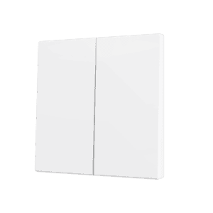 ZS70. Tasterabdeckung für Soft KNX Doppeltaster 70x70 mm. Druck nach unten - Mattweiß Zennio ZS70CSOFT22MW