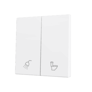 ZS70. Tasterabdeckung für Soft KNX Doppeltaster 70x70 mm. Druck nach unten - Mattweiß - Custom Design. Minimum: 100 Einheiten pro Design Zennio ZS70CSOFT22MWC