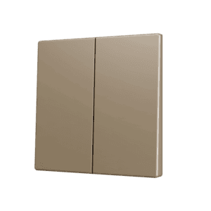 ZS70. Tasterabdeckung für Soft KNX Doppeltaster 70x70 mm. Druck oben&unten - Champagne Zennio ZS70CSOFT24C