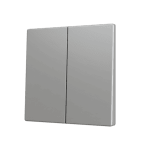 ZS70. Tasterabdeckung für Soft KNX Doppeltaster 70x70 mm.Druck oben&unten - Silber Zennio ZS70CSOFT24S