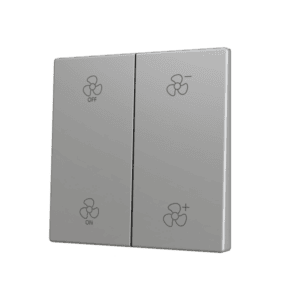 ZS70. Tasterabdeckung für Soft KNX Doppeltaster 70x70 mm. Druck oben&unten - Silber - Custom Design. Minimum: 100 Einheiten pro Design Zennio ZS70CSOFT24SC