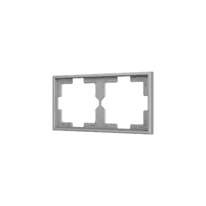 ZS70. Rahmen - 2 Module - Silber Zennio ZS70FM2S