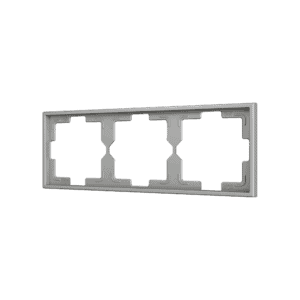ZS70. Rahmen - 3 Module - Silber Zennio ZS70FM3S