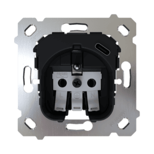 ZS55/ZS70. Französischer Steckdoseneinsatz 16 A /250 V ~ mit USB C (ohne Abdeckung) Zennio ZSIF1US