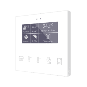 Flat Display v2. Kapazitiver Taster mit Display und Feuchtigkeitssensor Zennio ZVIFDV2