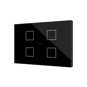 Flat XL X4. Kapazitiver Taster - 4 buttons - Schwarz Zennio ZVIFXLX4A