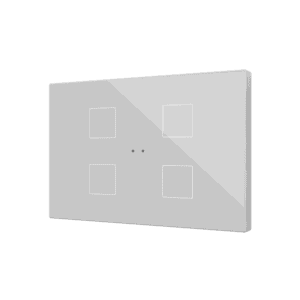 Flat XL X4. Kapazitiver Taster - 4 buttons - Silver  Zennio ZVIFXLX4S