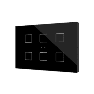 Flat XL X6. Kapazitiver Taster - 6 buttons - Schwarz Zennio ZVIFXLX6A