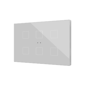Flat XL X6. Kapazitiver Taster - 6 buttons - Silver  Zennio ZVIFXLX6S