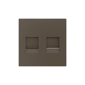 ZS55. Abdeckung für RJ45 Anschluß 55x55 mm - 2 Module - Mokka Zennio 830001303