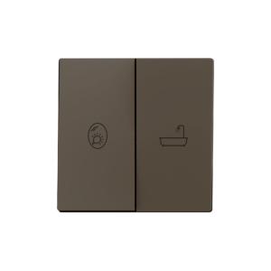 ZS55. Zweifache Schalterabdeckung 55x55 mm - Mokka - Custom Design. Minimum: 100 Einheiten pro Design Zennio 830004403