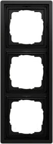 Abdeckrahmen 3-fach Gira F100 Schwarz m(lack.) Gira 0213174