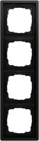 Abdeckrahmen 4-fach Gira F100 Schwarz m(lack.) Gira 0214174