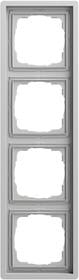 Abdeckrahmen 4-fach Gira F100 Grau m(lack.) Gira 0214176