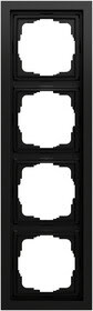 Abdeckrahmen 4-fach Gira F200 Schwarz m(lack.) Gira 021474