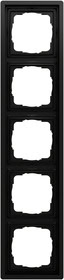 Abdeckrahmen 5-fach Gira F100 Schwarz m(lack.) Gira 0215174