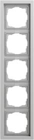 Abdeckrahmen 5-fach Gira F200 Grau m(lack.) Gira 021576