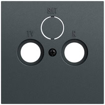 Abd. Koaxial-Antennensteckd. System 70 Anthrazit(lack.) Gira 086973