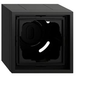 AP-Gehäuse 1-fach + Rahmen Gira F300 Schwarz m(lack.) Gira 106184