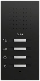 Wohnungsstation AP System 70 Schwarz m(lack.) Gira 125074