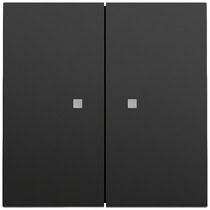 Wippe 2-fach Kontrollf. System 70 Schwarz m(lack.) Gira 363174