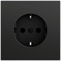SCHUKO-Steckd. SRK System 70 Schwarz m(lack.) Gira 418074