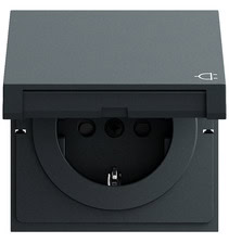 SCHUKO-Steckd. KD + SP System 70 Anthrazit(lack.) Gira 441473