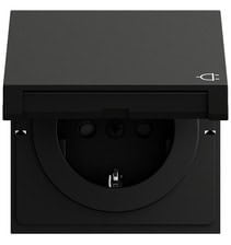SCHUKO-Steckd. KD + SP System 70 Schwarz m(lack.) Gira 441474