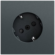SCHUKO-Steckd. 30° + SP System 70 Anthrazit(lack.) Gira 441873