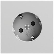 SCHUKO-Steckd. 30° + SP System 70 Grau m(lack.) Gira 441876