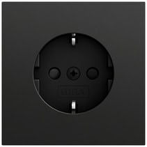 SCHUKO-Steckd. SP System 70 Schwarz m(lack.) Gira 445374