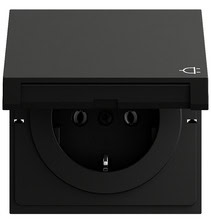 SCHUKO-Steckd. KD System 70 Schwarz m(lack.) Gira 445474