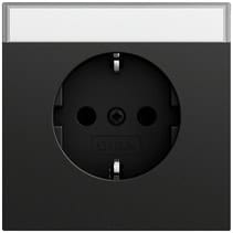 SCHUKO-Steckd. BSF System 70 Schwarz m(lack.) Gira 445774