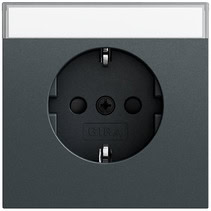 SCHUKO-Steckd. BSF + SP System 70 Anthrazit(lack.) Gira 446273