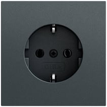 SCHUKO-Steckd. o.Kr. System 70 Anthrazit(lack.) Gira 446673