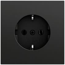 SCHUKO-Steckd. o.Kr. System 70 Schwarz m(lack.) Gira 446674