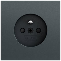 Steckd. Erdstift + SP System 70 Anthrazit(lack.) Gira 448573