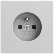 Steckd. Erdstift + SP System 70 Grau m(lack.) Gira 448576