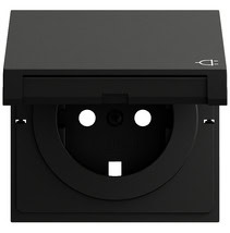 EZ-TL: Abd. SCHUKO-Steckd. KD System 70 Schwarz m(lack.) Gira 492274