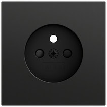 Abd. Steckd. Erdstift SP System 70 Schwarz m(lack.) Gira 494574