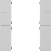 Wippenset 2-fach Tastsenor 4.55 Plus  Grau m Gira 5018015
