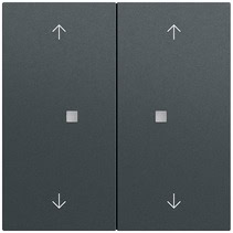 RF Multi Bedienaufs. 2-fach Pfeile KNX System 70 Anthrazit(lack.) Gira 510873