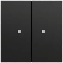 Wippe 2-fach unbedruckt Kontrollf. System 70 Schwarz m(lack.) Gira 536974