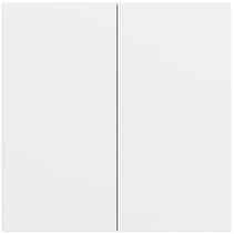 Wippe 2-fach unbedruckt System 70 Reinweiß m(lack.) Gira 537072